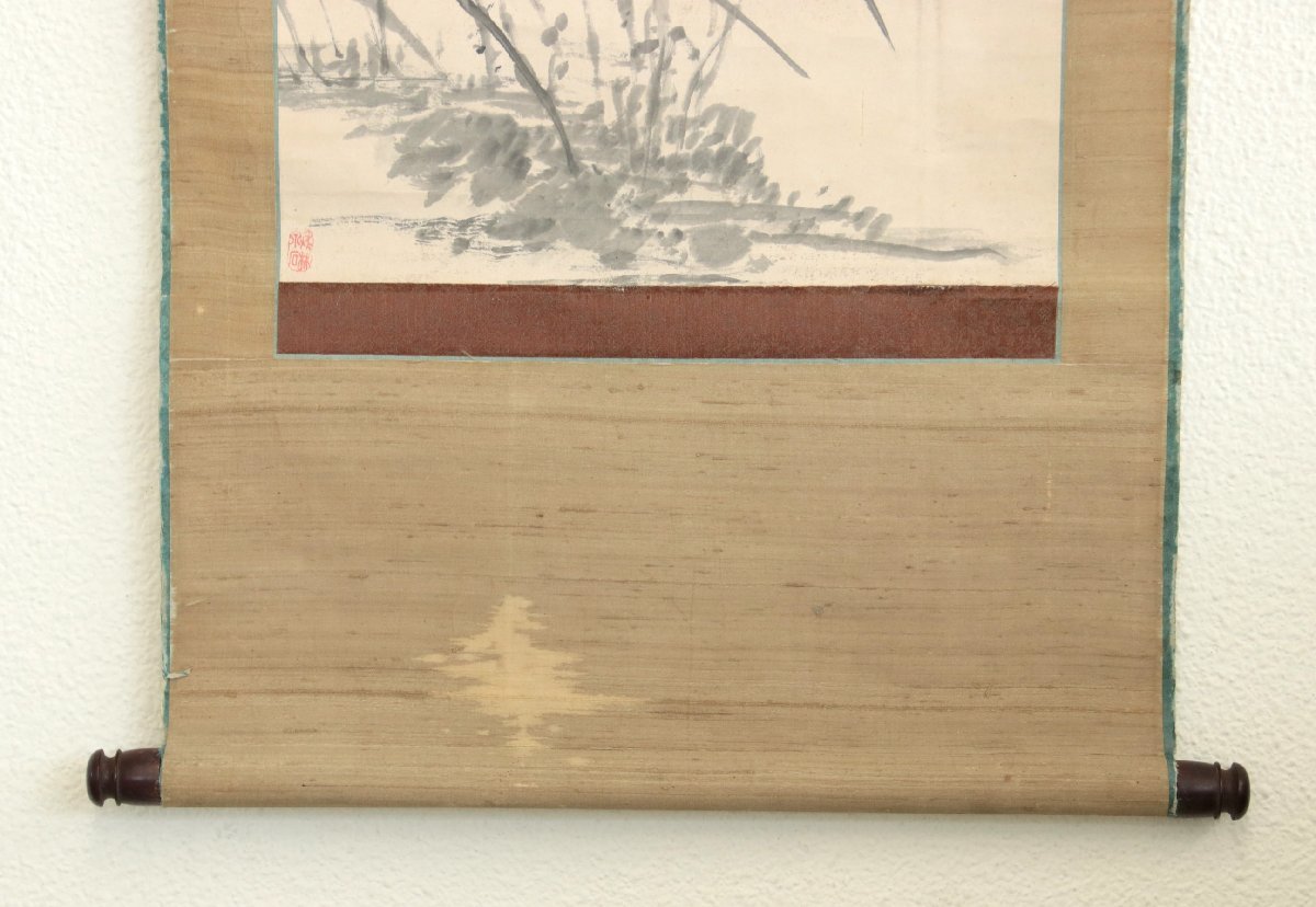 真作】 長崎三大家の一人 木下逸雲 荷中君子図 貫名菘翁画讃 紙 真作】 長崎三大家の一人 木下逸雲 荷中君子図 貫名菘翁画讃 紙
