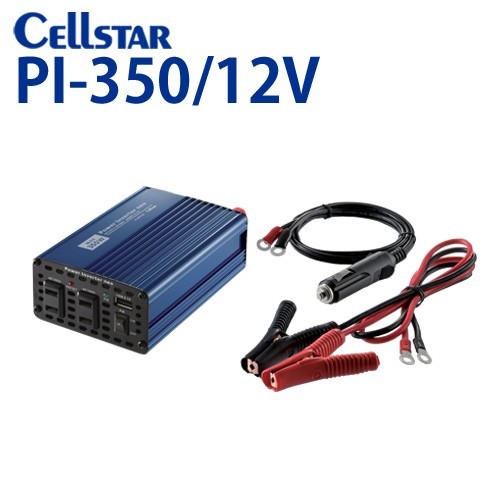 セルスター パワー インバーター ネオ PI-350/12V （入力：12V専用 出力：AC100V 最大出力：350W / USB:2.4A) 701302_画像1