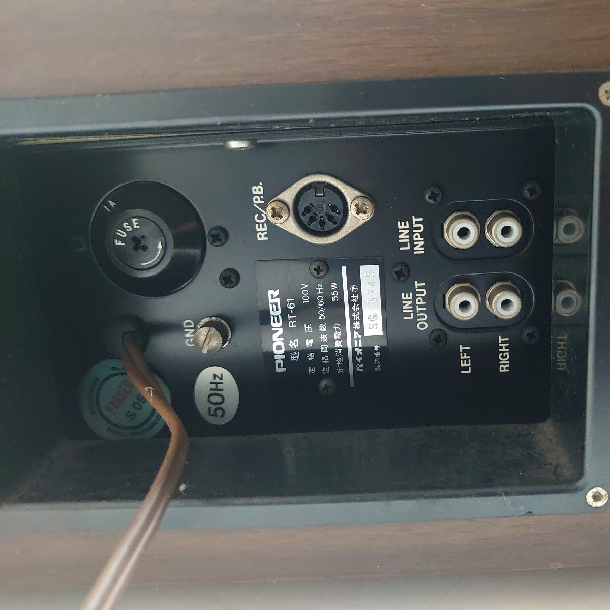 パイオニア PIONEER オーディオ automatic reverse stereo tape deck MODEL RT-61 通電確認済み 重さ12kg_画像5
