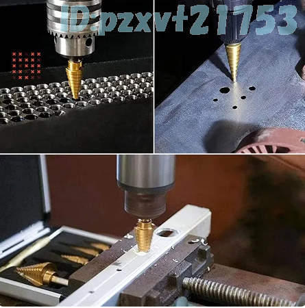 Xw117: ドリルビット ６本 セット 金属 穴 カッター工具 ステップ ビット まとめて ツール 修理 キット DIY メンテナンス 道具 ドリル 刃_画像3