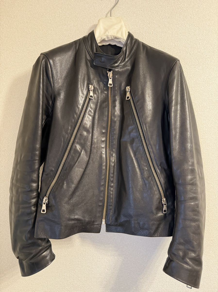 (オマケ付)2005年春夏メゾンマルタンマルジェラ14 5ZIP LEATHER JACKETサイズ44八の字ライダースMaisonMartinMargiela⑭2005SSここのえタグ_画像1