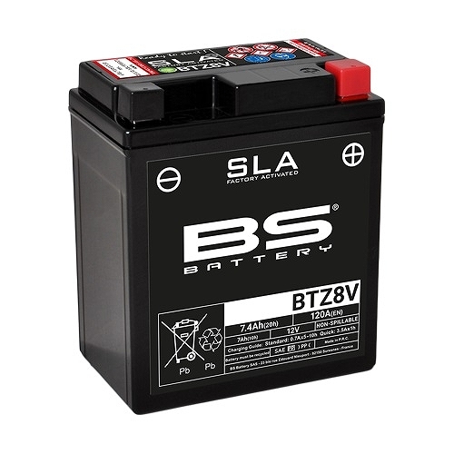 BSバッテリー バイク用バッテリー SLAバッテリー ホンダ リード 125/スペシャル JF45 NHX125F/G/J/L 125cc BTZ8V 2輪_画像1