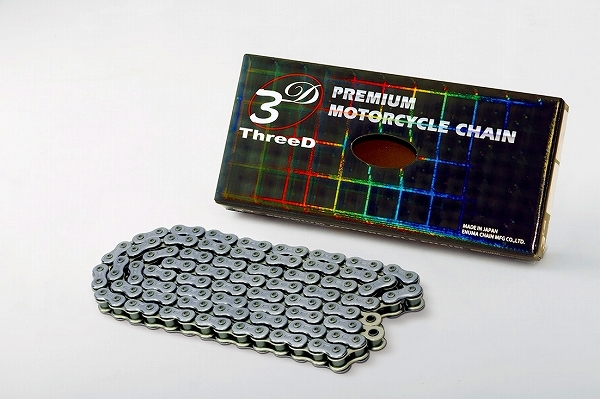 EKチェーン/江沼チェーン レーシングチェーン ThreeD/スリード カワサキ KDX200 200cc シルバー 520 110L 継手:MLJ 520SM/3D(CR;-) 2輪