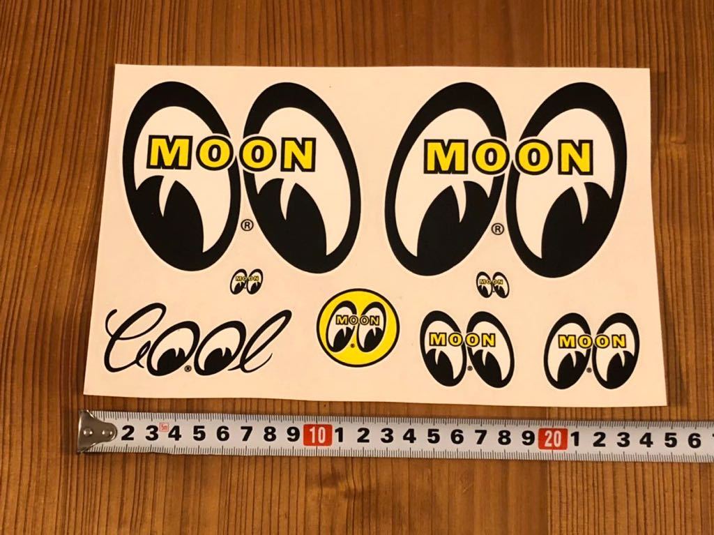 MOONEYES 8eyes 140円発送可 ステッカーシート ムーンアイズ moon eyes シール フィルム製 デカール ステッカー クリア アイシェイプの画像2