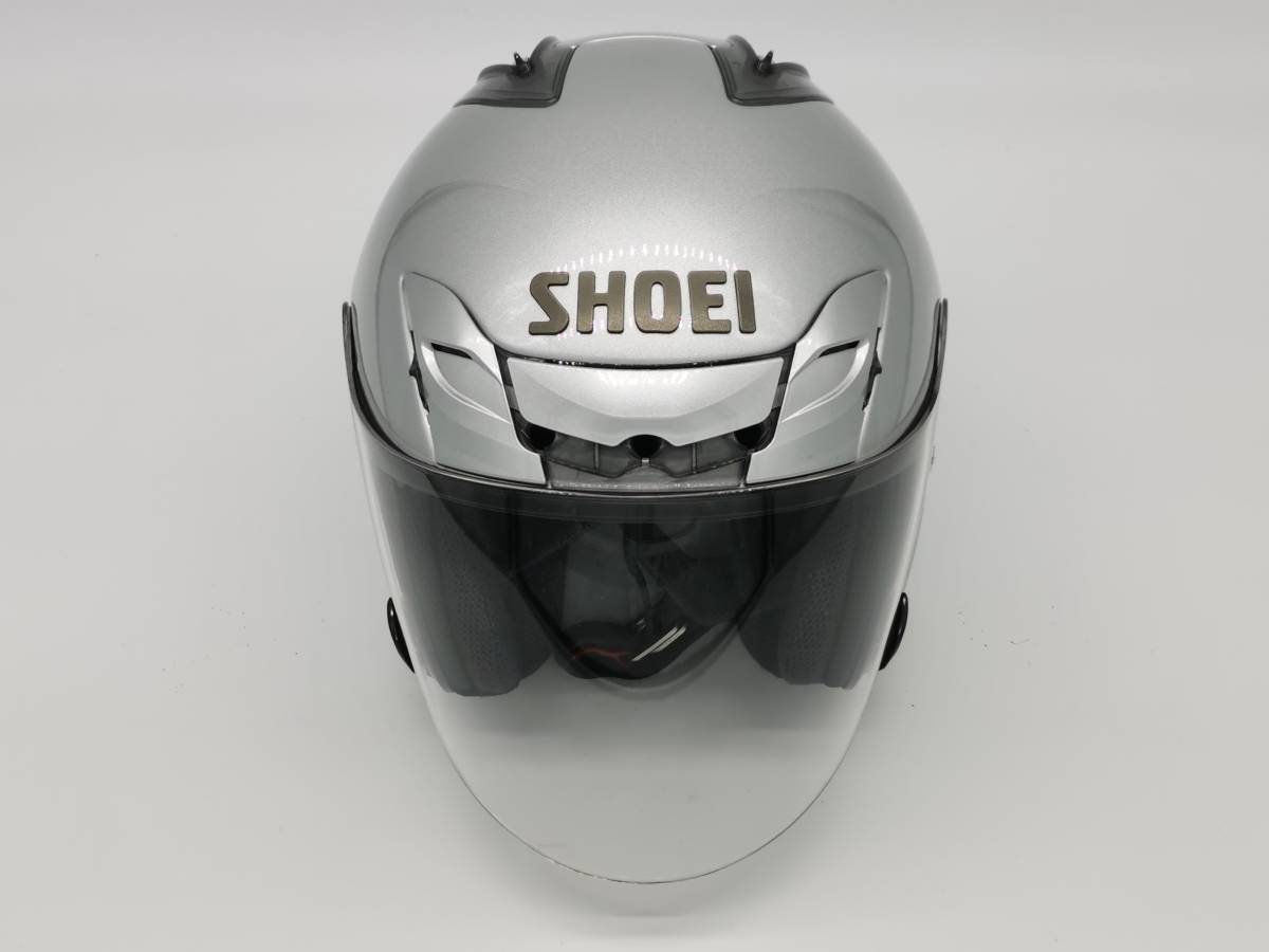 SHOEI ショウエイ J-FORCE III ジェイ-フォーススリー J-FORCE3 ライトシルバー ジェットヘルメット Mサイズ_画像3