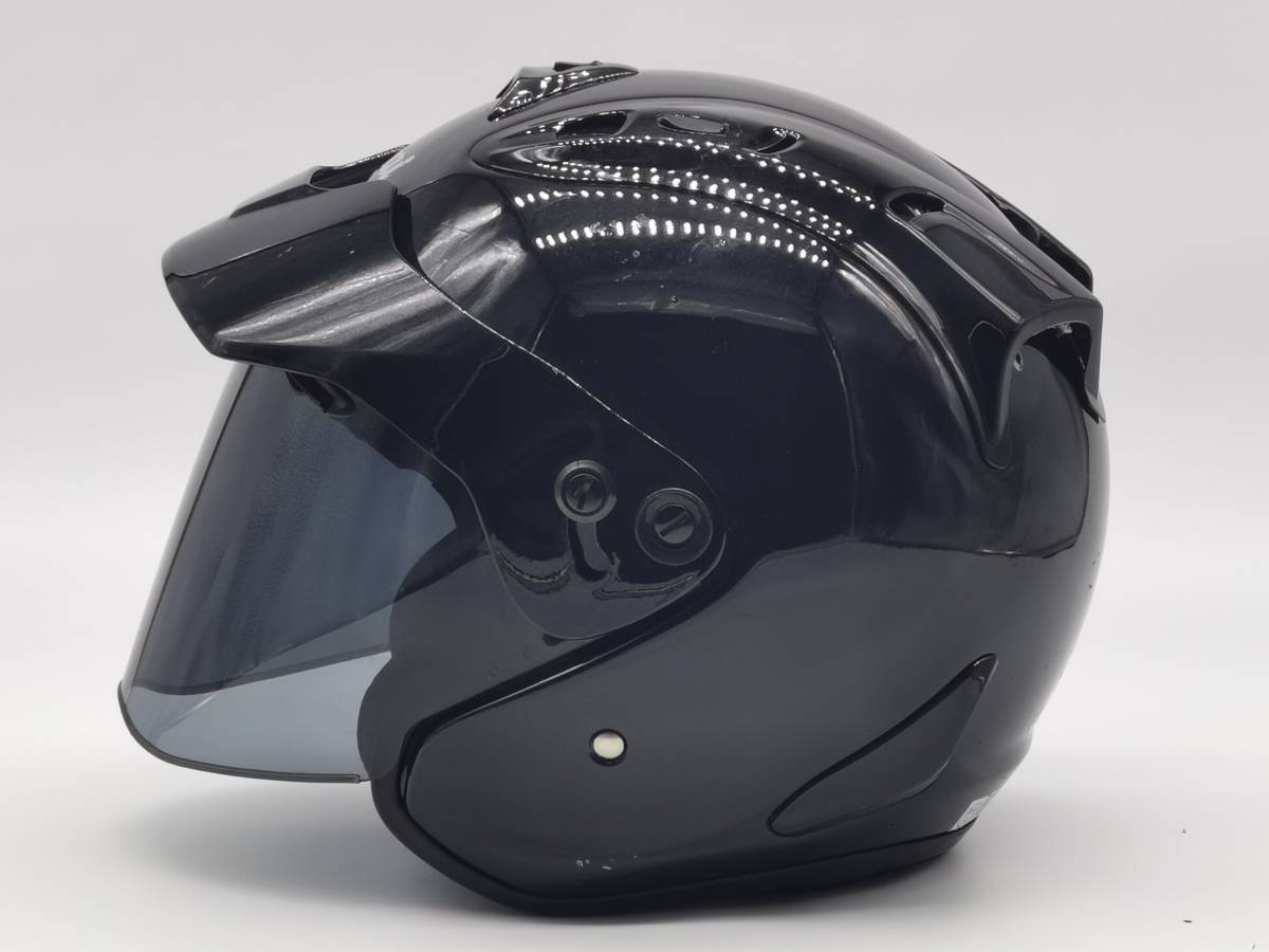  Arai アライ SZ-RAM4 UP TOWN GLASS BLACK エスゼット ラム4 アップタウン グラスブラック ジェットヘルメット Mサイズ_画像6