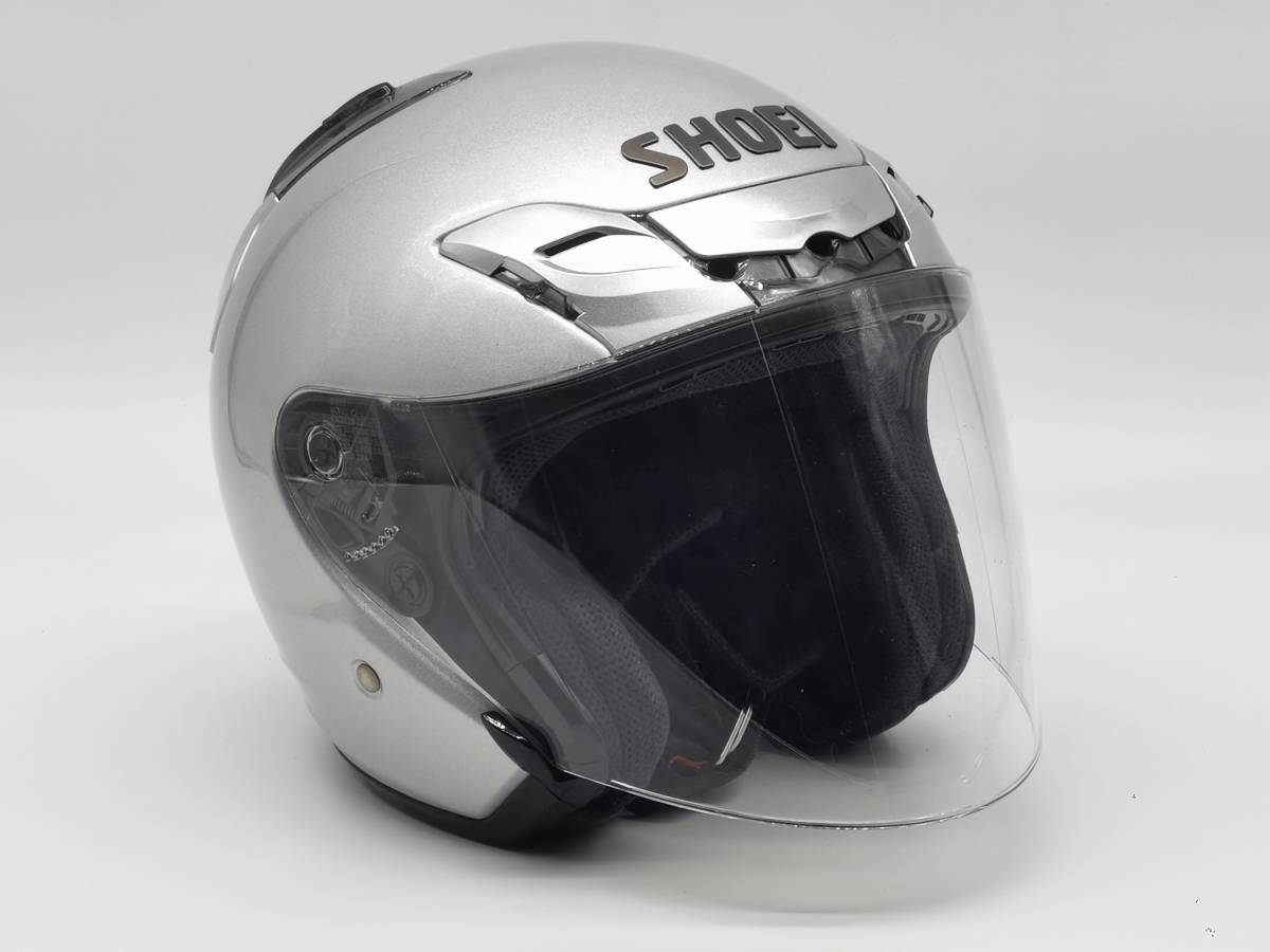 SHOEI ショウエイ J-FORCE III ジェイ-フォーススリー J-FORCE3 ライトシルバー ジェットヘルメット Mサイズ_画像2