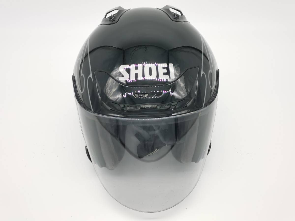 SHOEI ショウエイ J-FORCE II JACK ジェイ-フォース ツー ジャック J-FORCE2 BLACK/GREY ジェットヘルメット Lサイズ_画像3