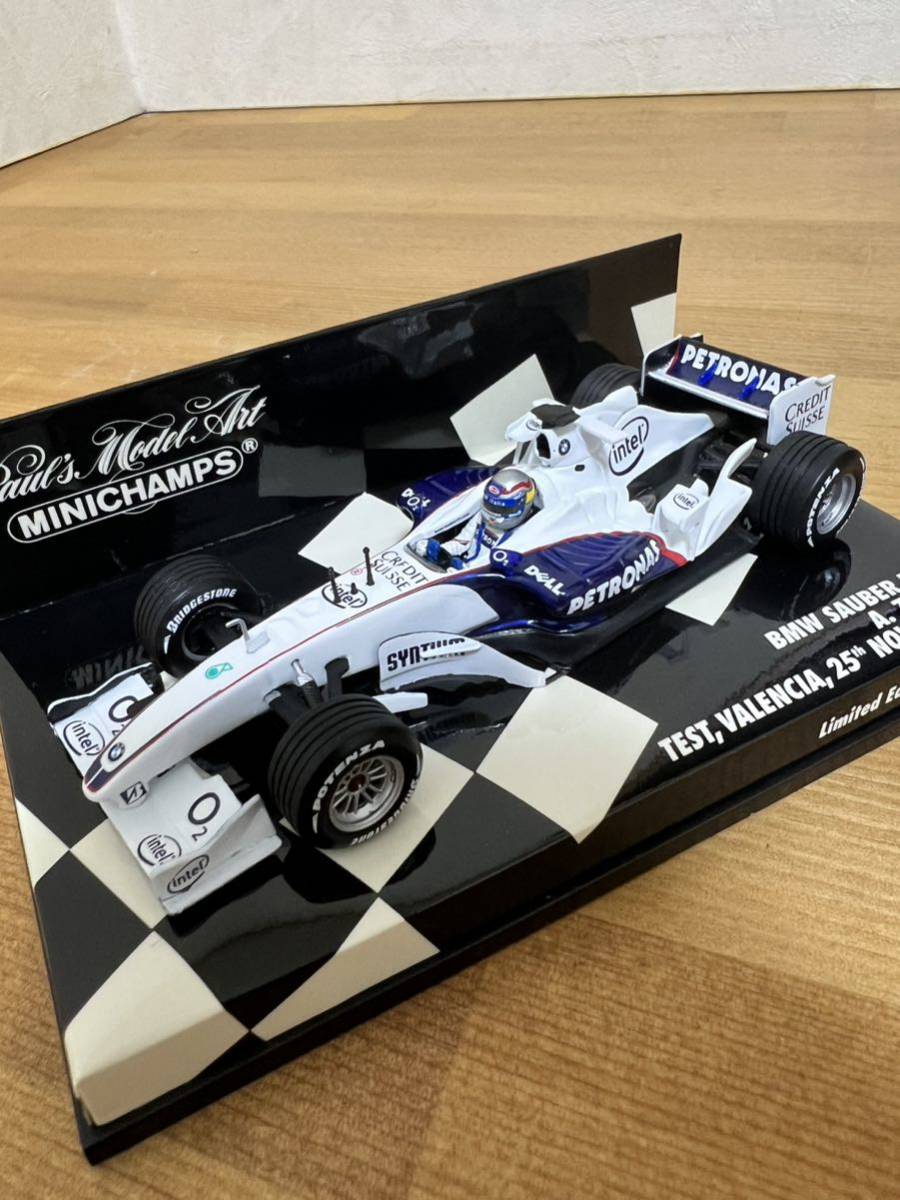 ミニチャンプス MINICHAMPS 1/43 BMW SAUBER F1.06 A. ZANARDI TEST, VALENCIA, 25 NOVEMER '06 Limited Edition 2.304 pesの画像5