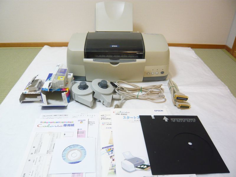 [ジャンク] ■ EPSON PM-890C A4プリンター 付属品付 ■ [現状品]_画像1