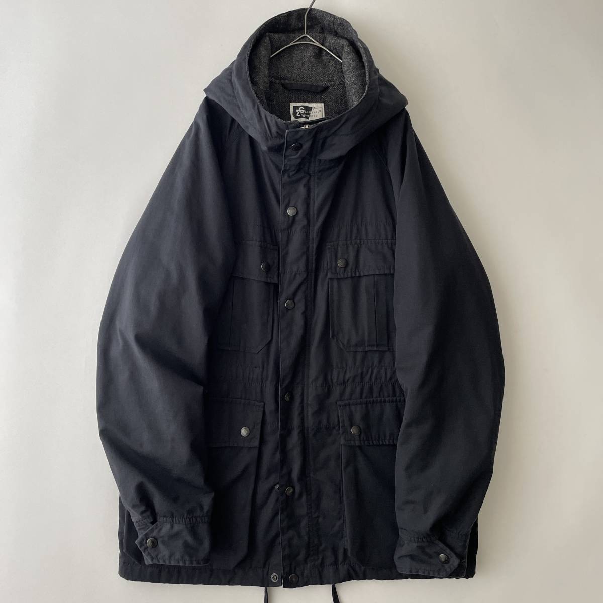 【美品/希少】ENGINEERED GARMENTS size/S (q) エンジニアードガーメンツ マウンテンパーカー フーデッドジャケット アウター ブラック 黒_画像1