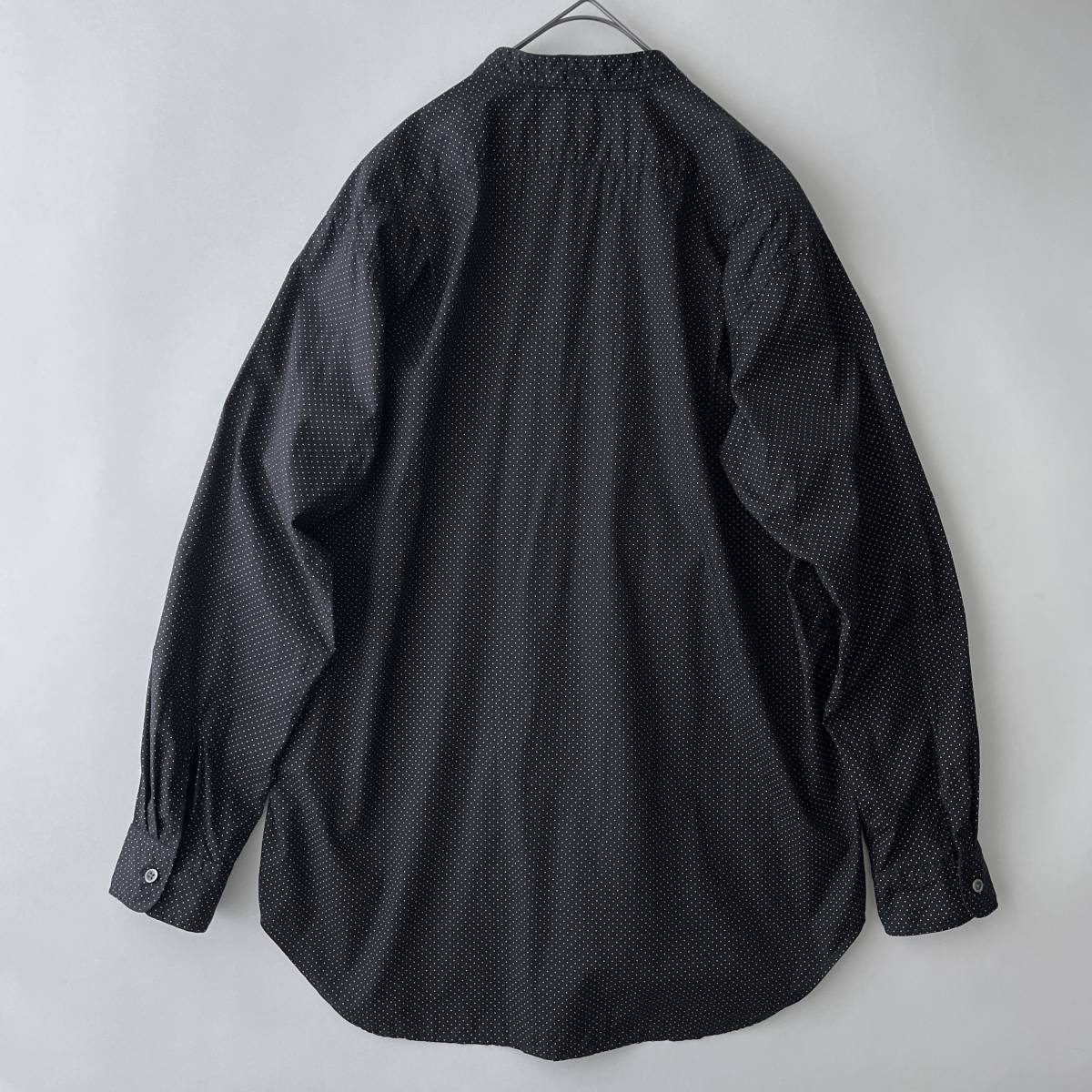 【極美品】ENGINEERED GARMENTS -Banded Collar Shirt- size/M (ka) 大きめ エンジニアードガーメンツ バンドカラーシャツ 長袖 ブラック_画像2