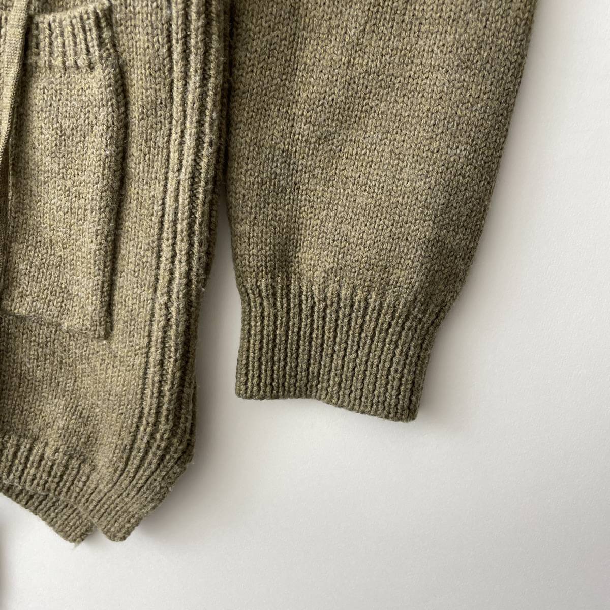 NONNATIVE size/1 (jb) ノンネイティブ ウールニットジャケット カーディガン セーター アウター ノーカラー ベージュ JAPAN knit_画像5