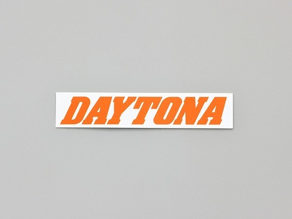 デイトナ 21271 DAYTONA ステッカー 白/オレンジ(文字) 80mm×16mm 角ステッカー ロゴ シール_画像1