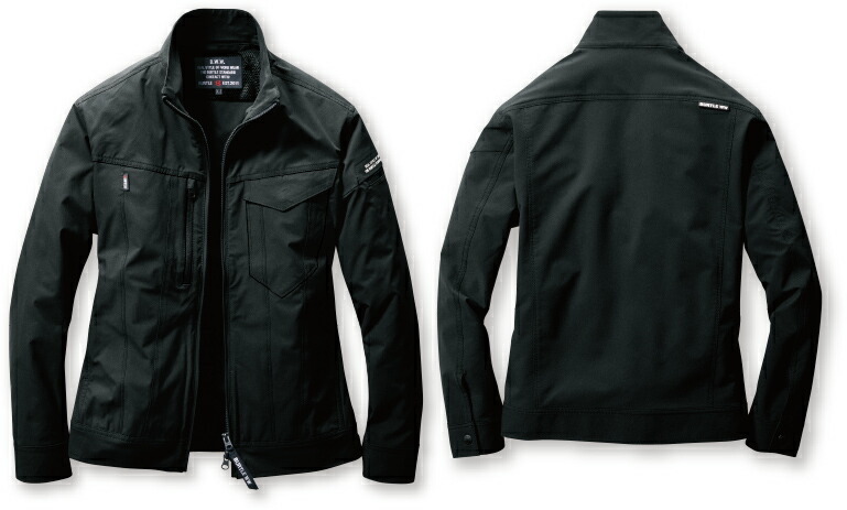 バートル 9511 ジャケット 35/ブラック 3XLサイズ メンズ 春夏用 9511シリーズ 長袖 上着 制電 形態安定 吸汗速乾 作業服 作業着の画像2