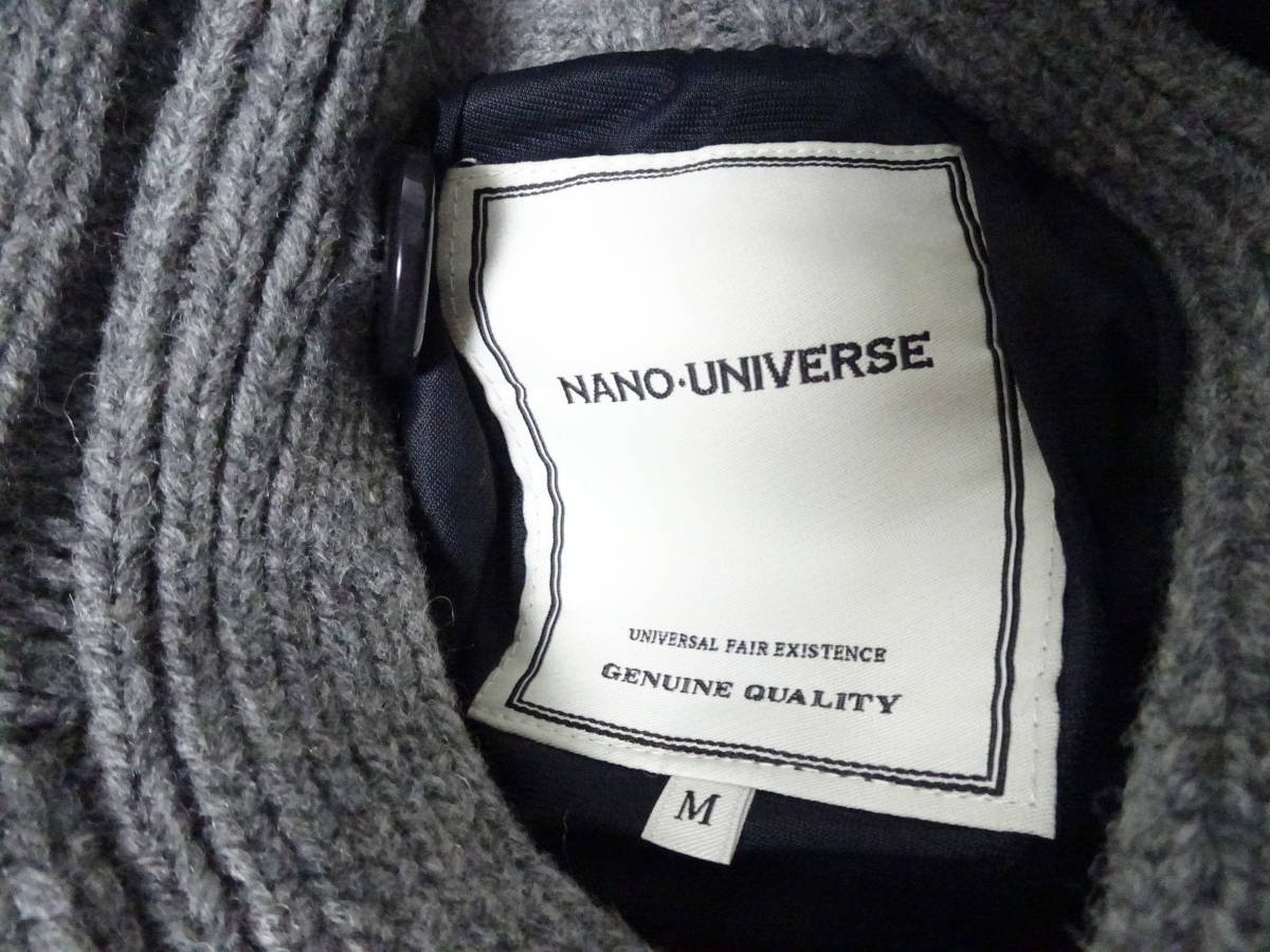 ★彡ナノユニバースNANO UNIVERSE★彡メンズM ウールセーター 厚手ヘリンボーン☆彡_画像3