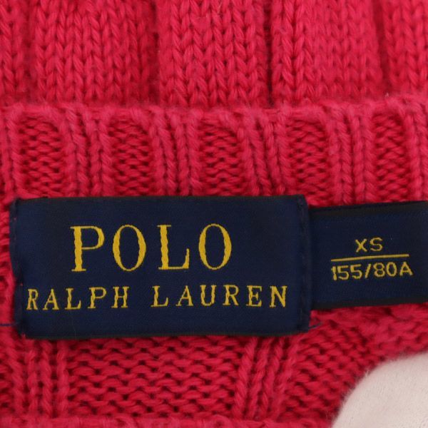 ポロラルフローレン 長袖 セーター XS ピンク POLO RALPH LAUREN ニット ロゴ刺繍 レディース 231209_画像7