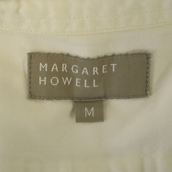 マーガレットハウエル 長袖 レギュラーカラー コットンシャツ M ホワイト MARGARET HOWELL メンズ 231220_画像7