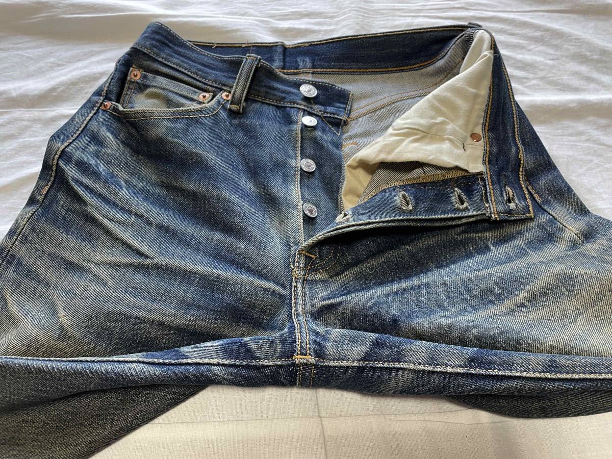 激ヒゲ Levi's 501 00501-0000 w30 リーバイス 501 レギュラー 鬼ヒゲ ハチノス 501XX_画像7