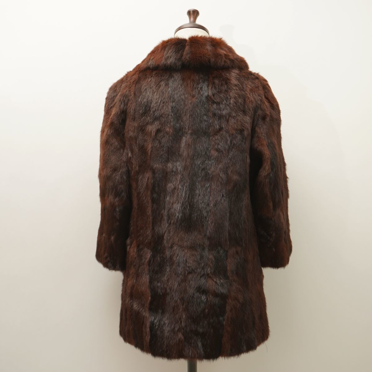 美品 毛皮コート ファーコート レディース 冬物アウター 茶色 ブラウン サイズSM*KC221_画像5