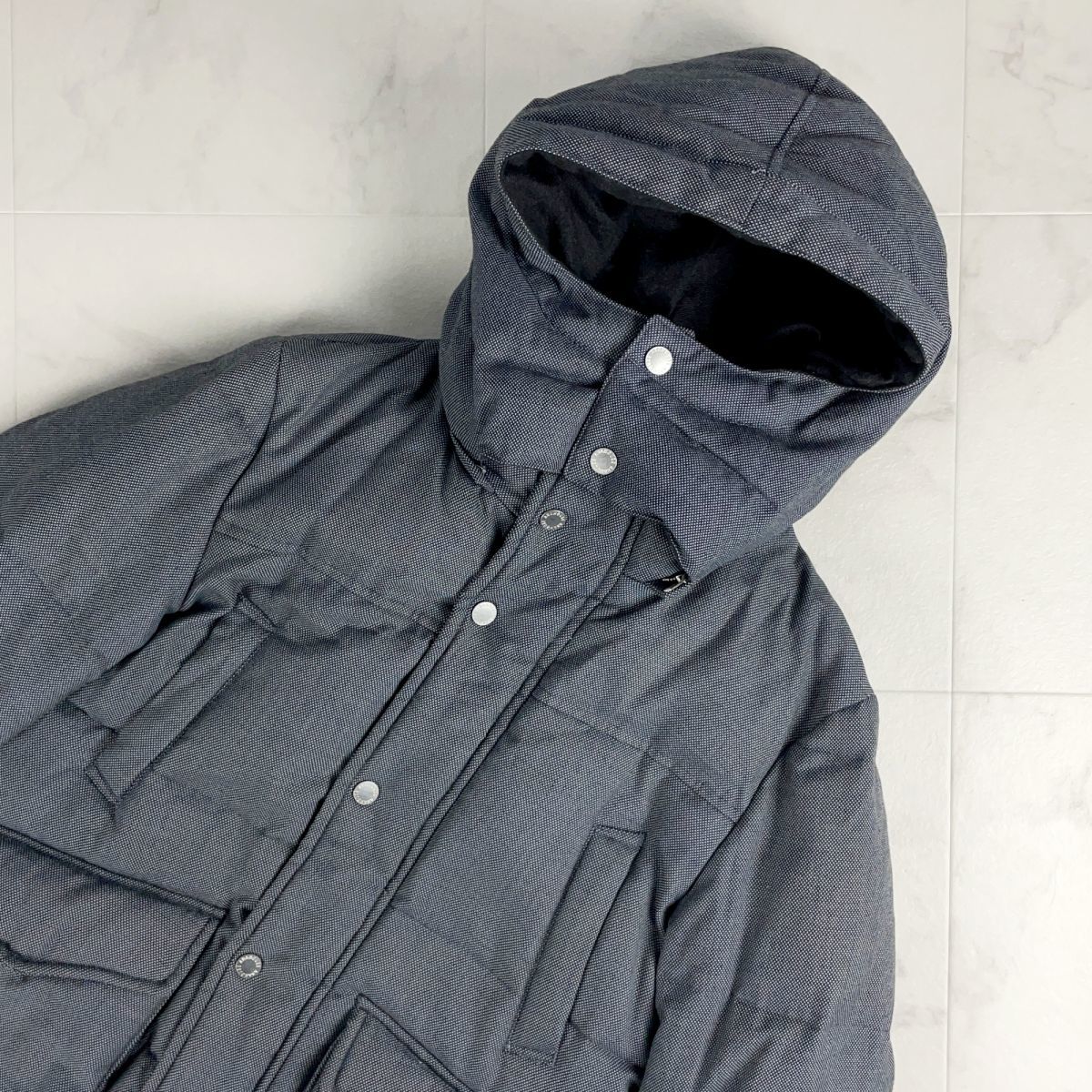  beautiful goods ABAHOUSE Abahouse with a hood . down feather jacket men's winter thing outer gray size 2*KC307