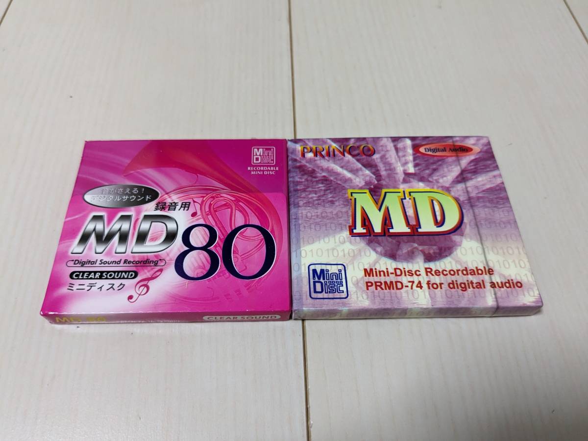 ★未使用/未開封品☆サニーテック PRINCO MDディスク 74分&80分 計5枚 MDウォークマン WALKMAN カセットテープ ミニディスク 録音/音楽_画像2