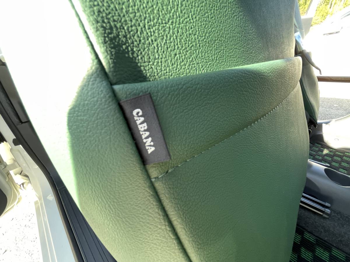 CABANA　シートカバー　旧型フィアットFIAT500用　ダークグリーン　サローネ　全シート　中古品_CABANA製です。