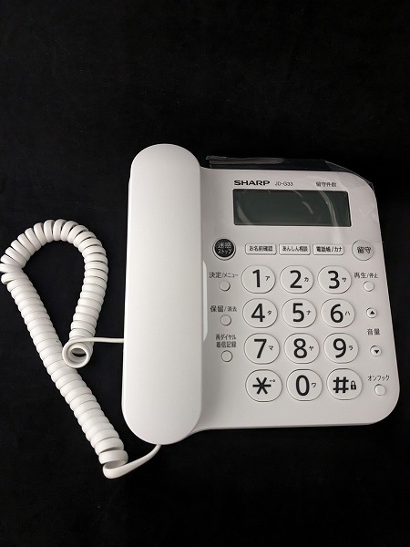 #418 sharp simple - dress telephone machine white group JD-G33CL * cordless handset and . machine .. accessory lack of * breaking the seal ending operation verification ending 