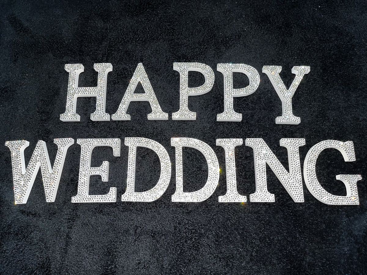 HAPPY WEDDING アルファベット デコ オブジェ_画像2