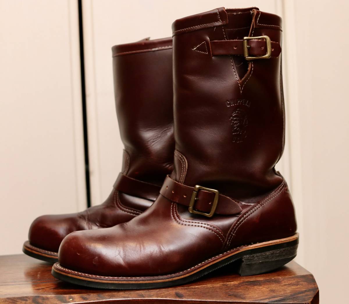 CHIPPEWA　チペワ エンジニアブーツ バーガンディ ロングブーツ/ライディングブーツ size27.5cm(US9.5) 中古_画像1