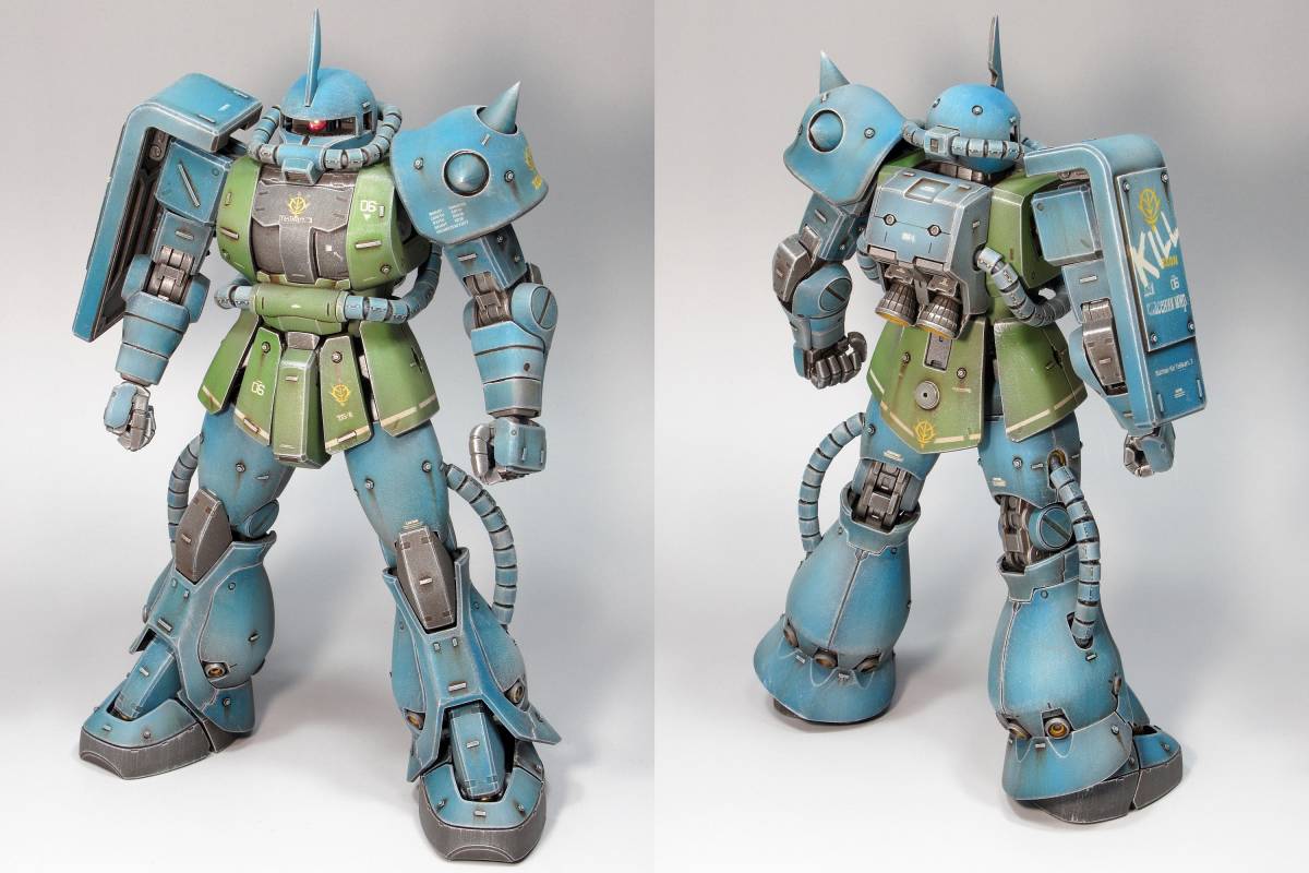 MG 1/100 MS-06S ザクⅡ指揮官機 アナベル・ガトー専用機 戦場風 MG 1/100 MS-06S ザクⅡ指揮官機 アナベル・ガトー専用機 戦場風