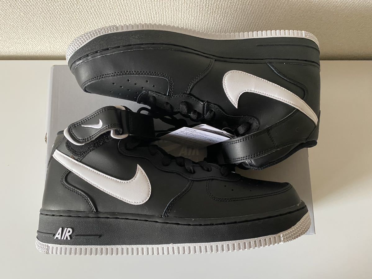 ナイキ エアフォース 1 ミッド 07 ブラック/ホワイト 新品　27.5cm Nike Air Force 1 Mid 07 Black/White_画像3