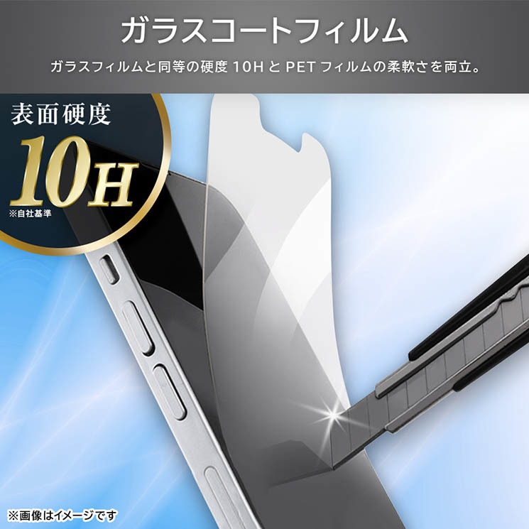 iPhone15 iPhone15Pro フィルム ブルーライトカット 衝撃吸収 反射防止 指紋防止 さらさら ガラスコート PET フィルム 画面_画像2