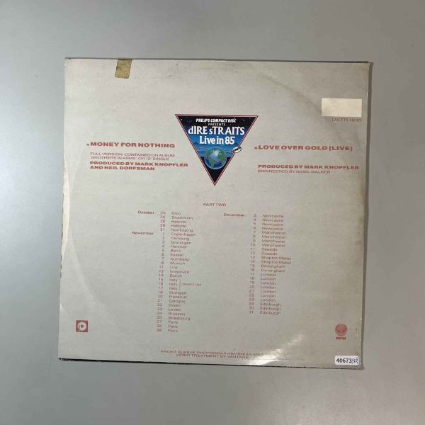 40673【US盤】 DIRE STRAITS / Money For Nothing (Full Length Version) ※10inch_画像2