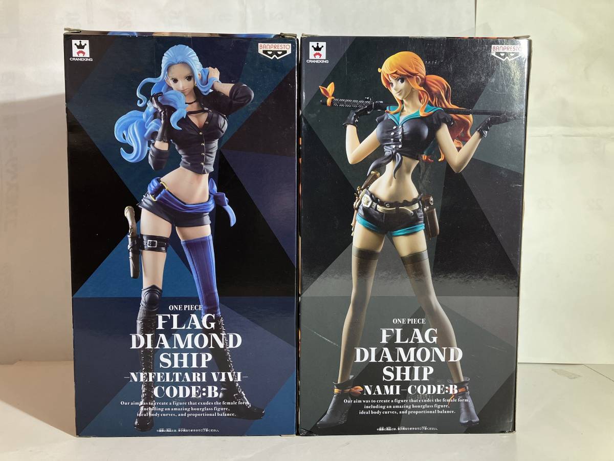 ワンピース FLAG DIAMOND SHIP フィギュア -VIVI-NAMI- ビビ・ナミ 2種セット [未組立]_画像1