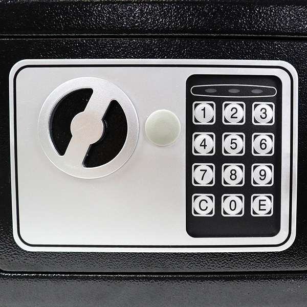  numeric keypad type electron safe small size crime prevention white [S-17ET] SIS safe battery type password number compact security valuable goods 