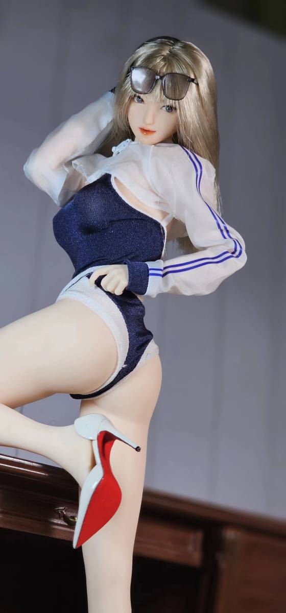 1/6 女性フィギュア SAToys SA048 ショール スクール水着 ストッキング コスチューム3点セット_画像1