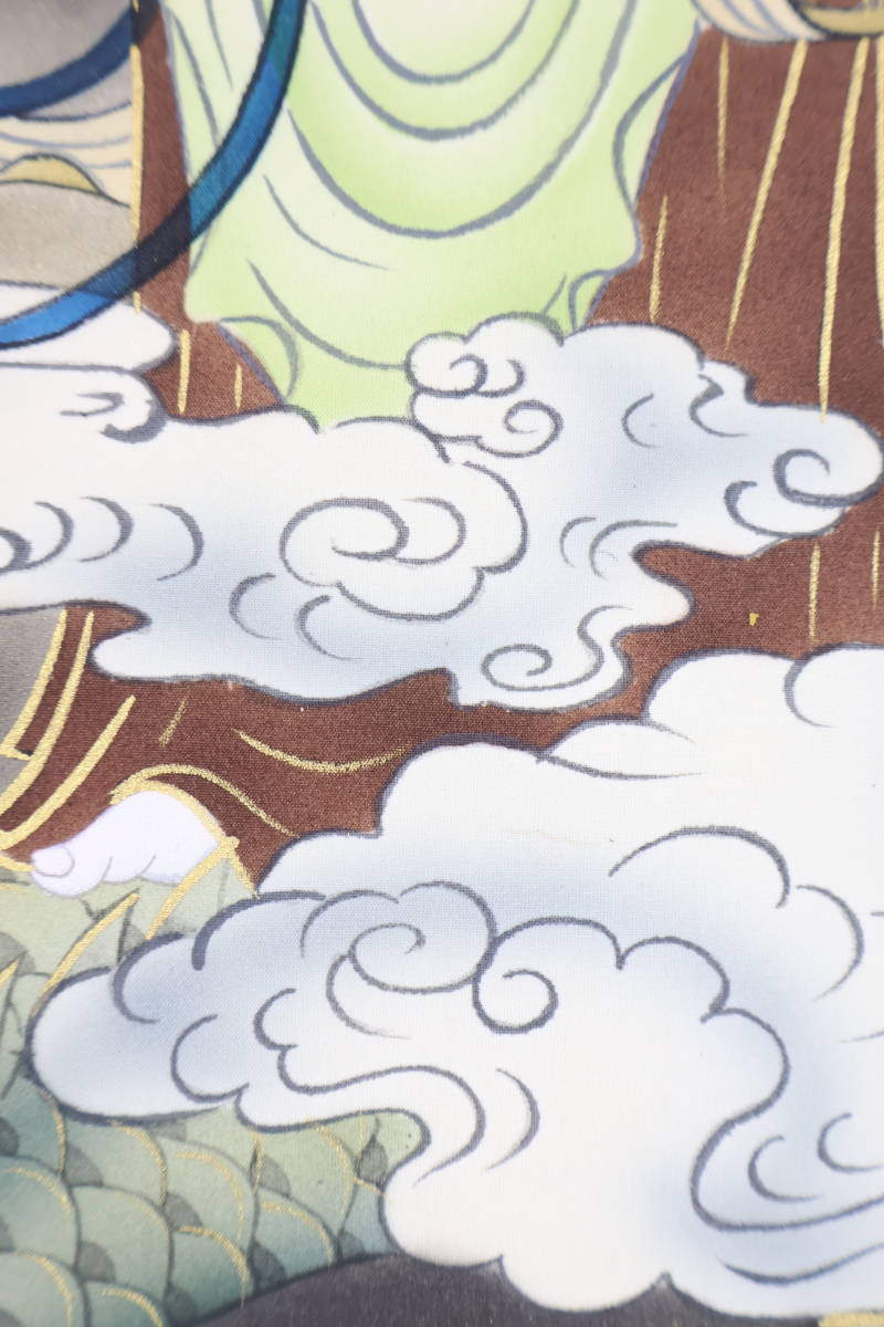 【掛軸】〈紫雲〉『觀音図』（絹本肉筆） 中国画 人物図 山水図 花鳥図 日本 時代物 古画 掛け軸茶掛113_画像7
