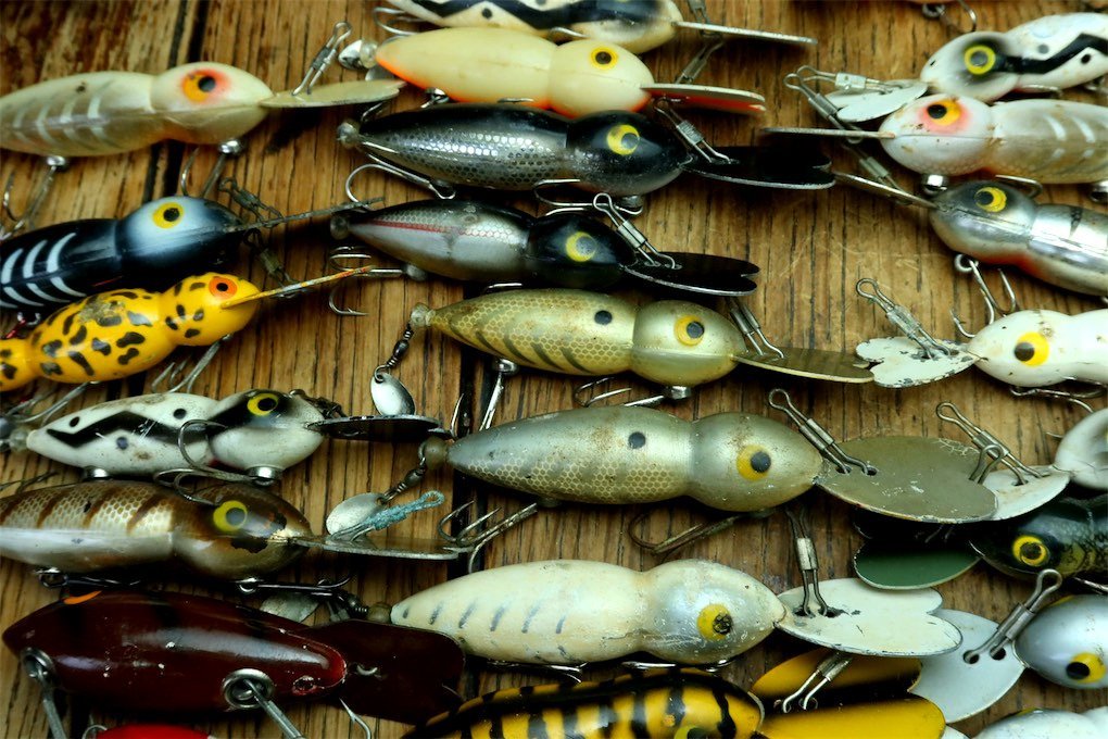 60/70s WHOPPER STOPPER HELLBENDER オールドルアーセット / HEDDON 道楽 ABU ZEAL ハトリーズ BALSA50 FENWICK 世代の昭和レトロ釣人に！_画像3