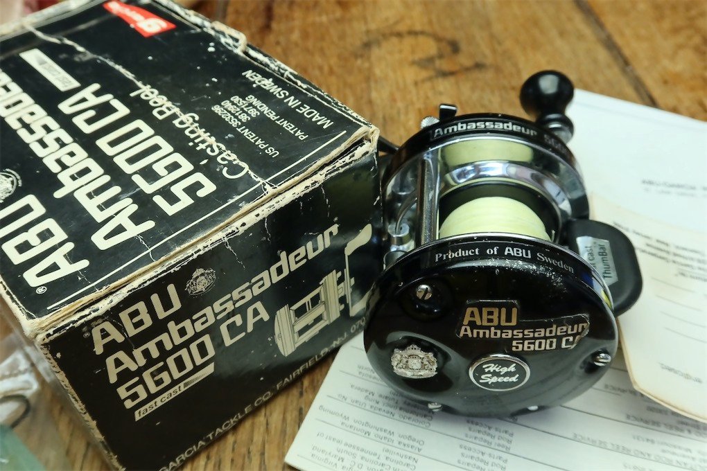 希少 70s ABU 5600CA 黒 オールド アブ 実釣可能 4600CB HEDDON BALSA50 FENWICK UMCO ハトリーズ ZEAL 世代 昭和レトロアングラーに_画像3