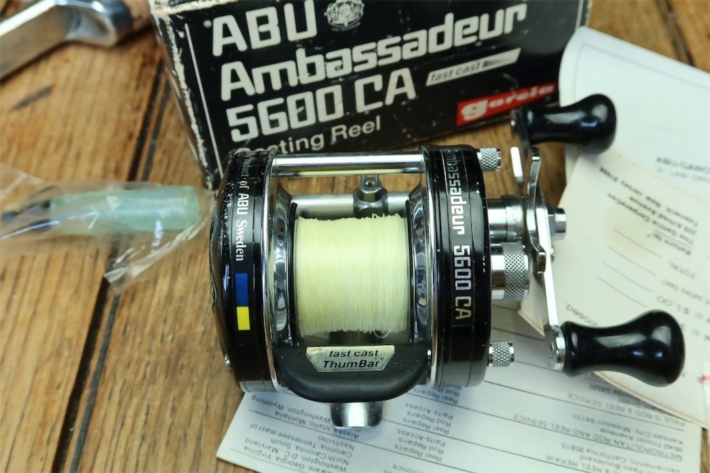 希少 70s ABU 5600CA 黒 オールド アブ 実釣可能 4600CB HEDDON BALSA50 FENWICK UMCO ハトリーズ ZEAL 世代 昭和レトロアングラーに_画像4