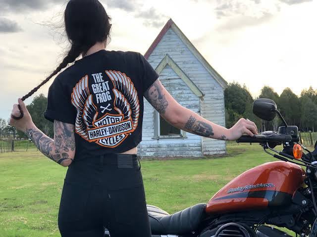 キムタク 着 THE GREAT FROG グレートフロッグ Harley Davidson ハーレーダビッドソン Tシャツ Lサイズ 木村拓哉 新品 未使用 送料 無料_画像6