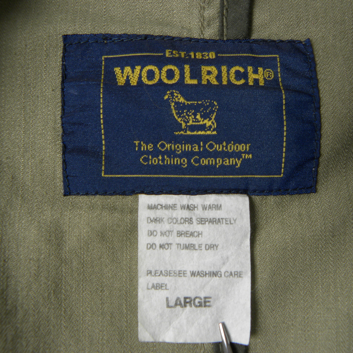 ウールリッチ WOOLRICH コットン100% テーラードジャケット 長袖 フラップポケット L ベージュ m1220-6の画像5