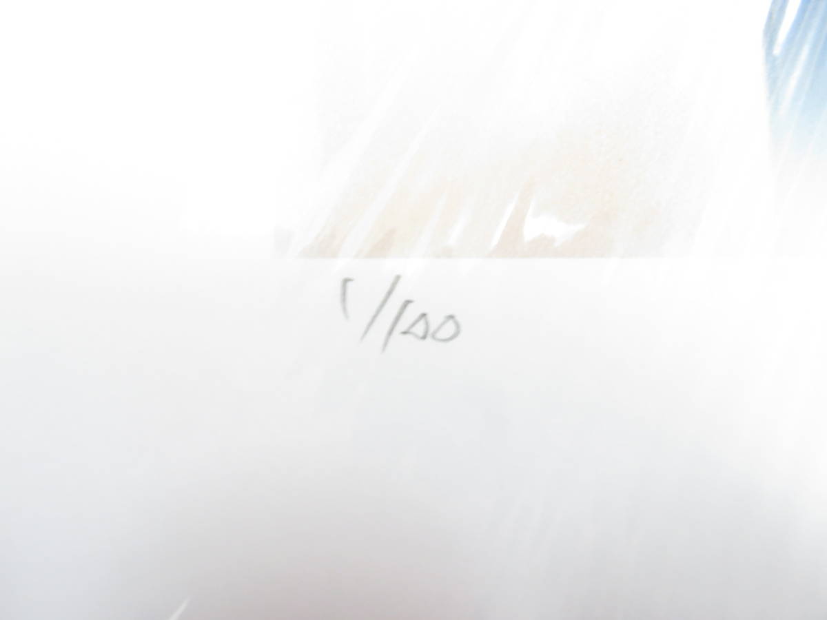 01748　木511-366【1円～】 佐藤ヒロシ　夏美40　1/100　H.SATO　サイン　カラー　アート　美術　美人画　人物画　版画　裸婦　ヤ80_画像2