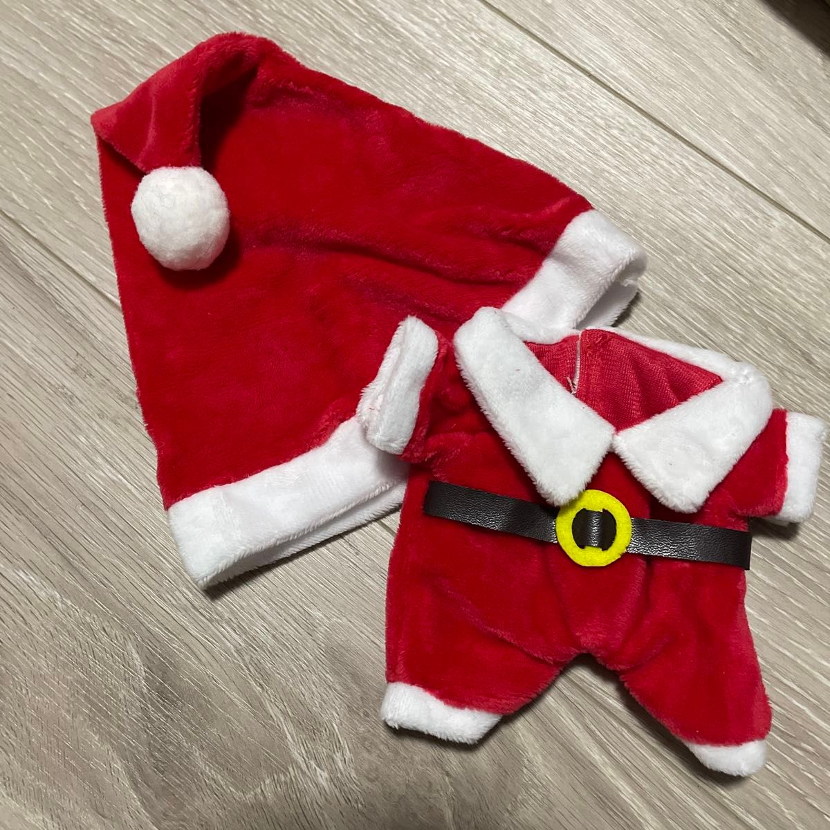 20cm ぬいぐるみ　サンタ　クリスマス　衣装　帽子　セット　韓国　K-POPドール　 アウトフィット