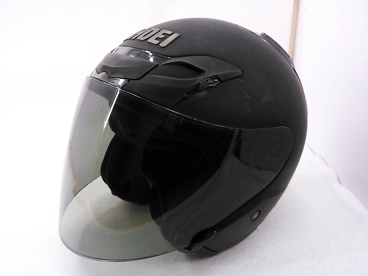 【送料無料】SHOEI ショウエイ J-FORCEⅢ J-FORCE3 Jフォース3 MATTE BLACK マットブラック Lサイズ スモークシールド付き ジェット_画像2