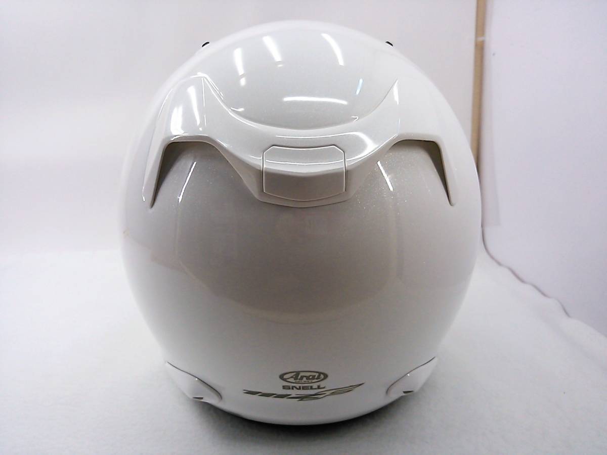 【送料無料】試着程度 美品 2020年製 Arai アライ MZ-F GLASS WHITE グラスホワイト Lサイズ 元箱付き ジェットヘルメット_画像4