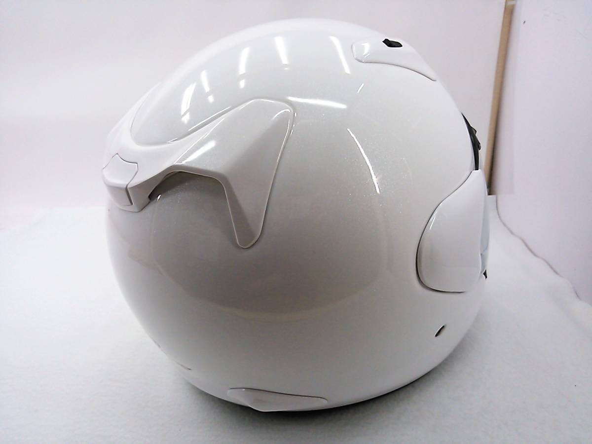 【送料無料】試着程度 美品 2020年製 Arai アライ MZ-F GLASS WHITE グラスホワイト Lサイズ 元箱付き ジェットヘルメット_画像6