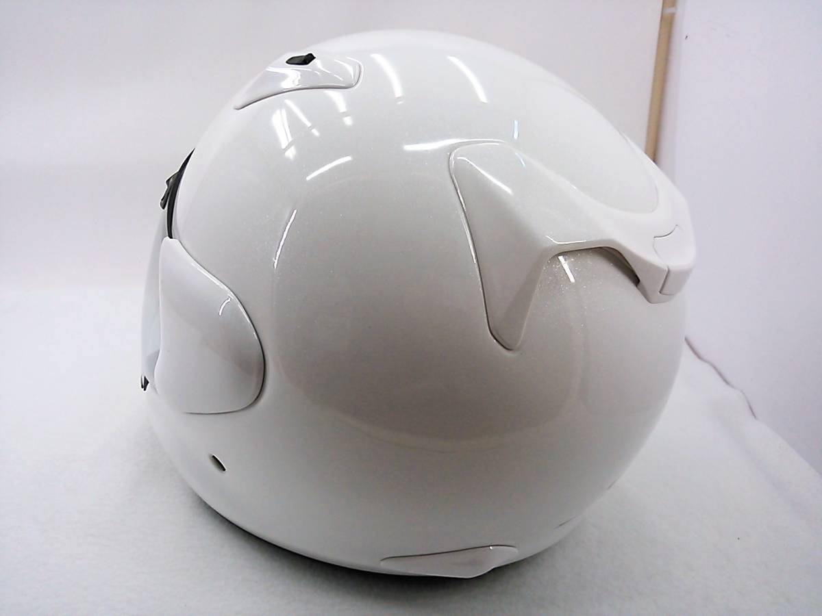 【送料無料】試着程度 美品 2020年製 Arai アライ MZ-F GLASS WHITE グラスホワイト Lサイズ 元箱付き ジェットヘルメット_画像3