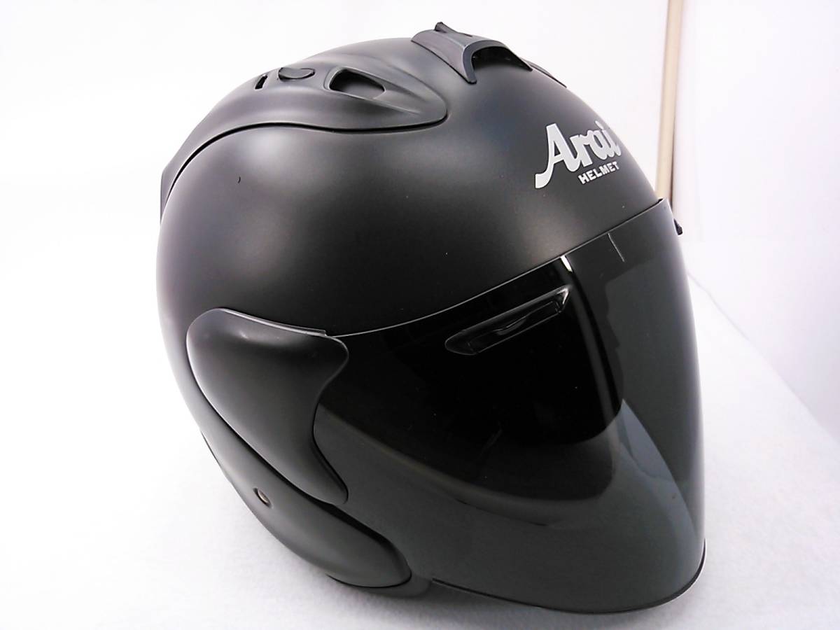 【送料無料】Arai アライ SZ-Ram4 FLAT BLACK フラットブラック XLサイズ スモークシールド付き ジェットヘルメット_画像6